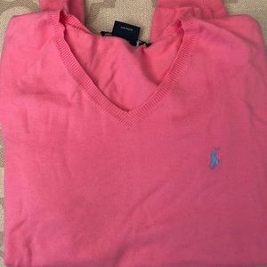 Ralph Lauren Bubblegum Pink V-neck Sweater